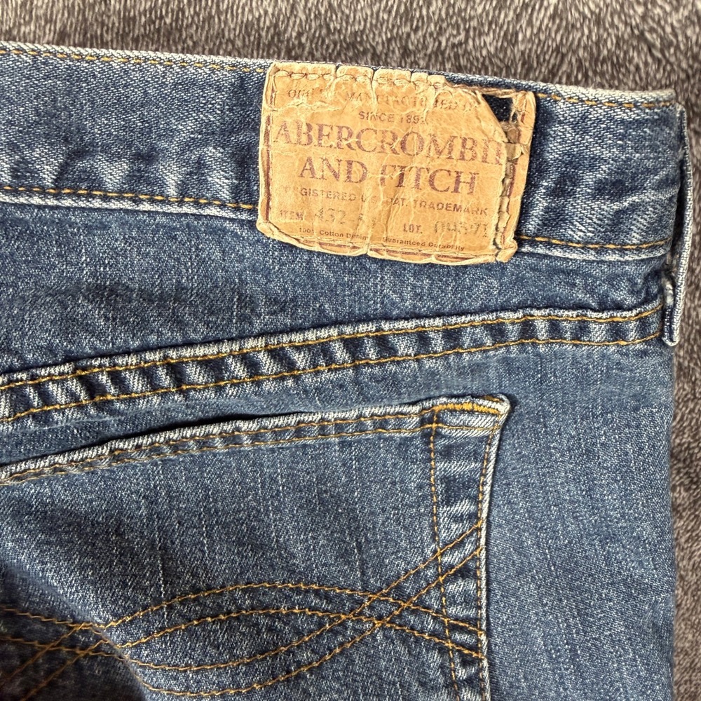 Abercrombie & Fitch 1892 Vintage Bootcut Jeans Indigo Blue Button Fly Size 6 - Picture 11 of 11